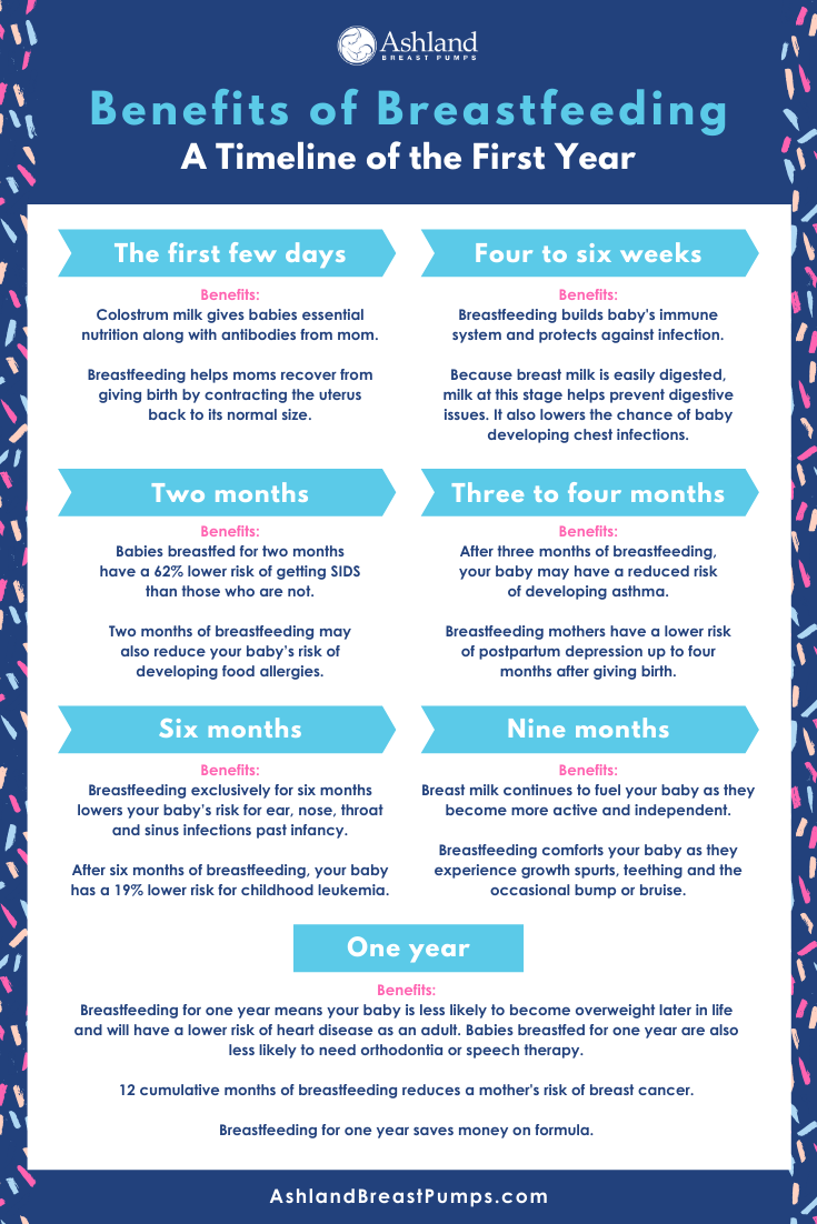 The Benefits of Breastfeeding A Timeline for the Ages